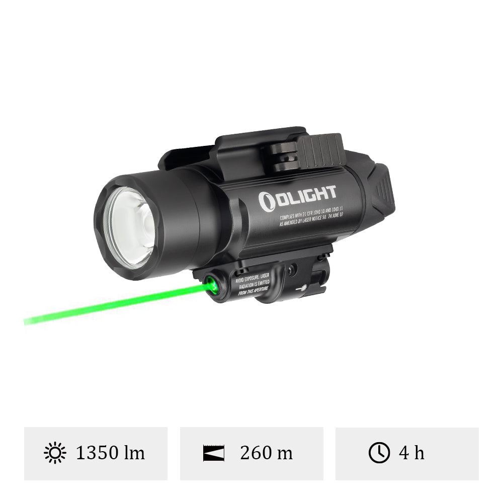 Olight Baldr Pro | Lampe Tactique Ultra Puissante Avec Laser Vert
