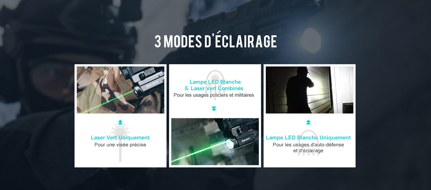 Olight Baldr S | Lampe tactique avec laser vert
