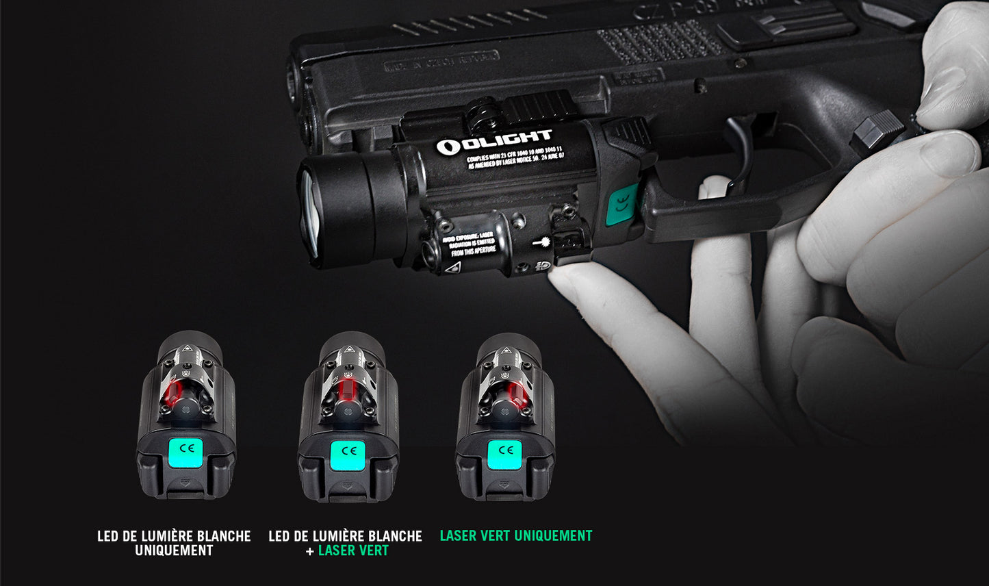 Olight Baldr Pro | Lampe Tactique Ultra Puissante Avec Laser Vert