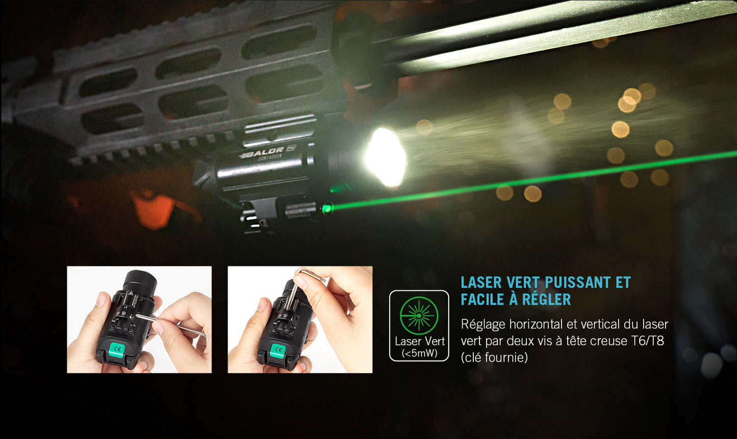 Olight Baldr Pro | Lampe Tactique Ultra Puissante Avec Laser Vert
