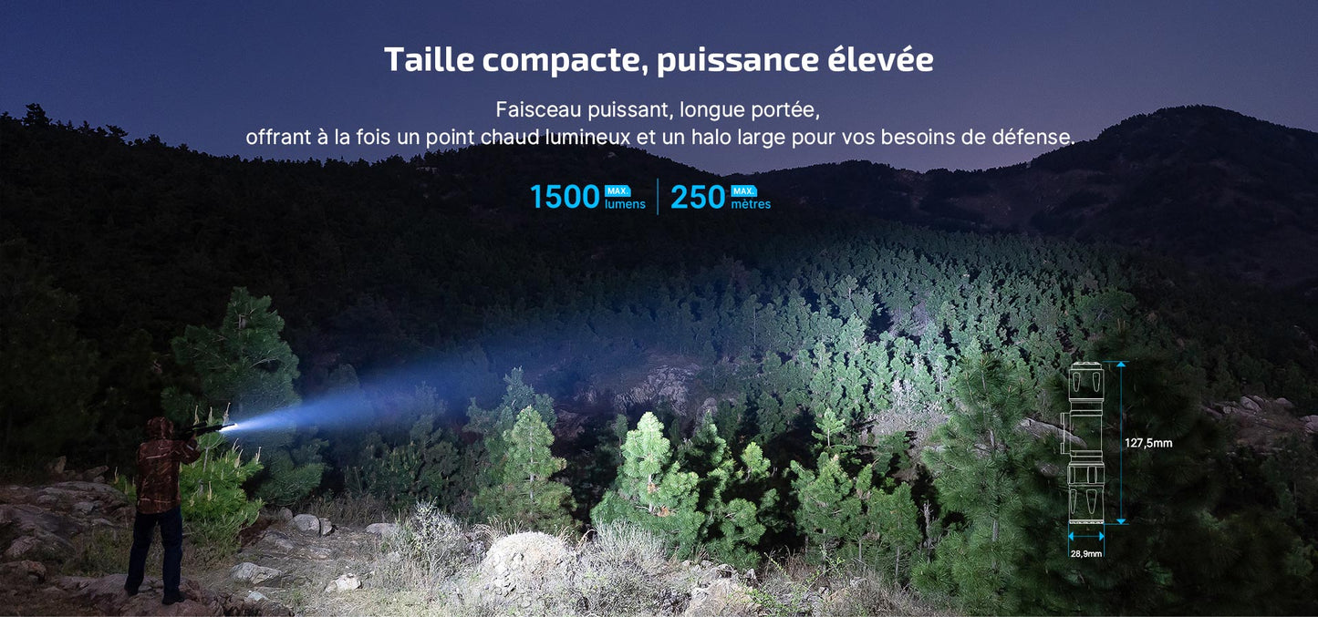 Olight Odin S | Lampe tactique 1500 lumens