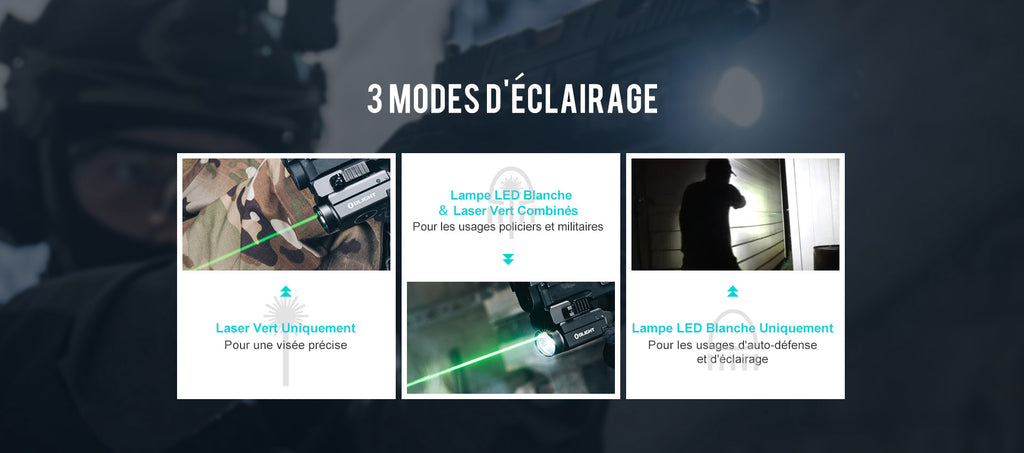 Olight Baldr S | Lampe tactique avec laser vert