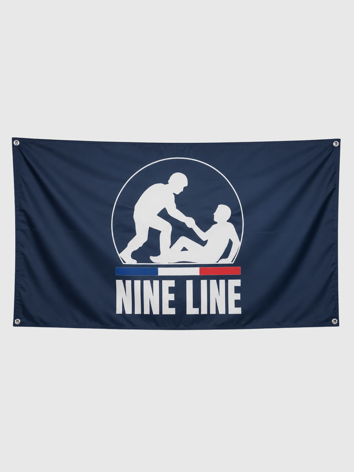 DRAPEAU NINE LINE BLEU