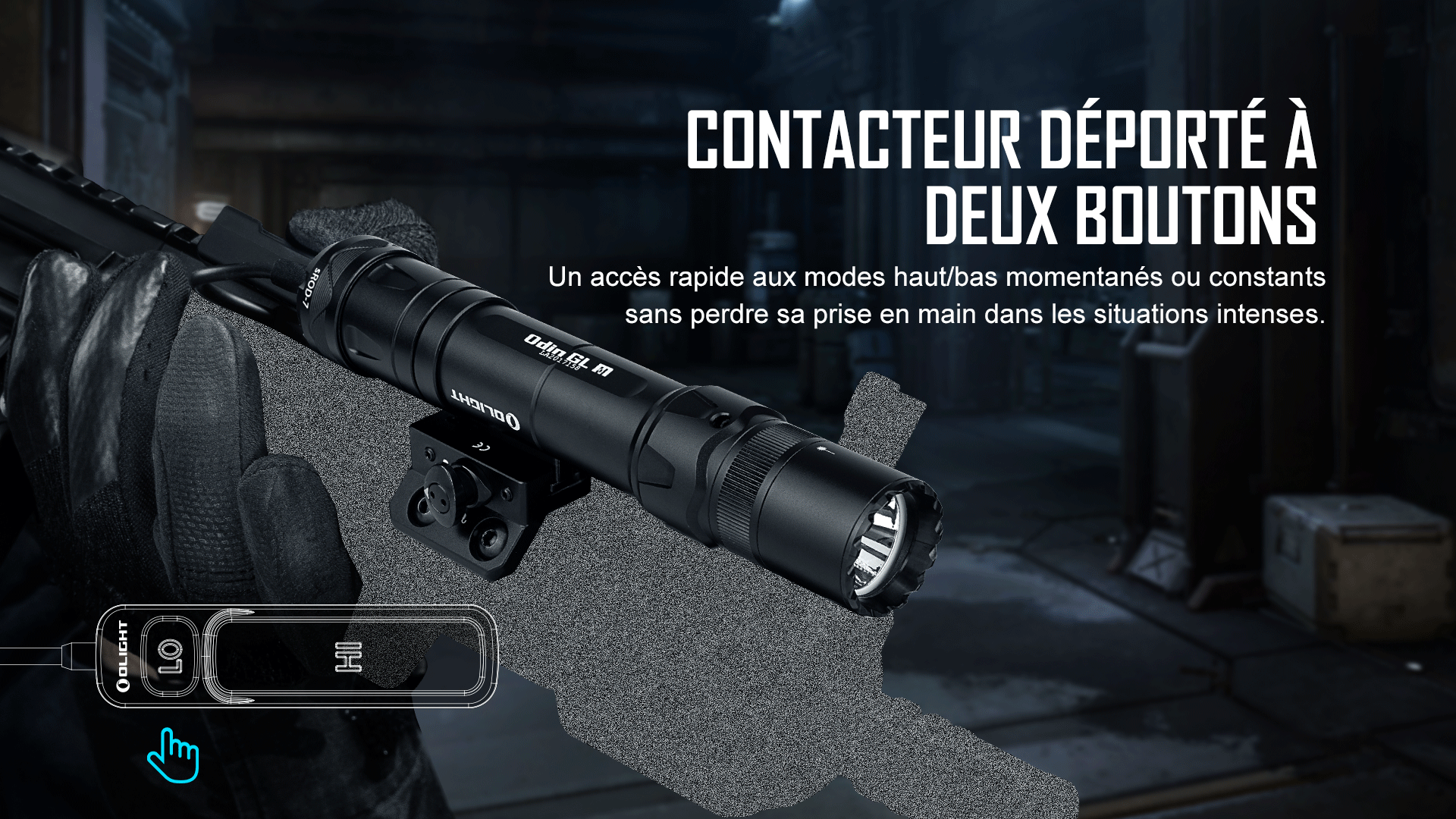 Olight Odin GL | Lampe tactique avec laser vert 1500 Lumens