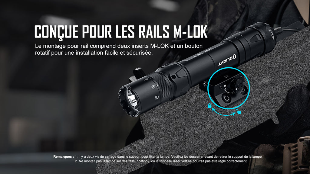 Olight Odin GL | Lampe tactique avec laser vert 1500 Lumens