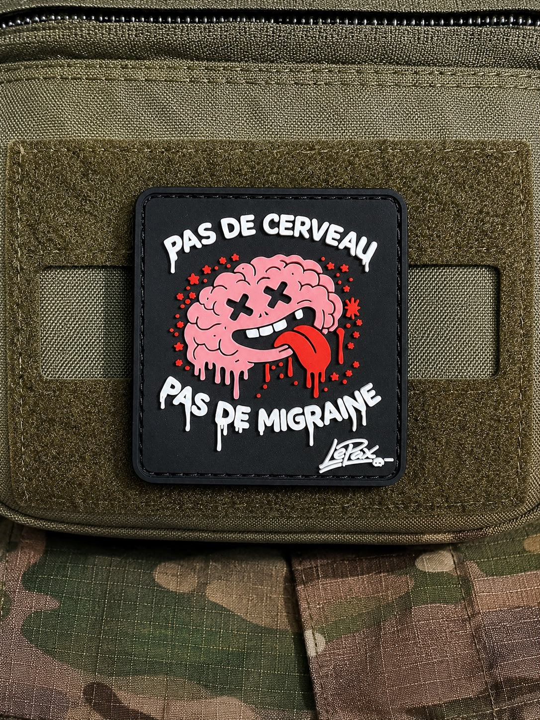 PATCH PVC « PAS DE CERVEAU, PAS DE MIGRAINE »
