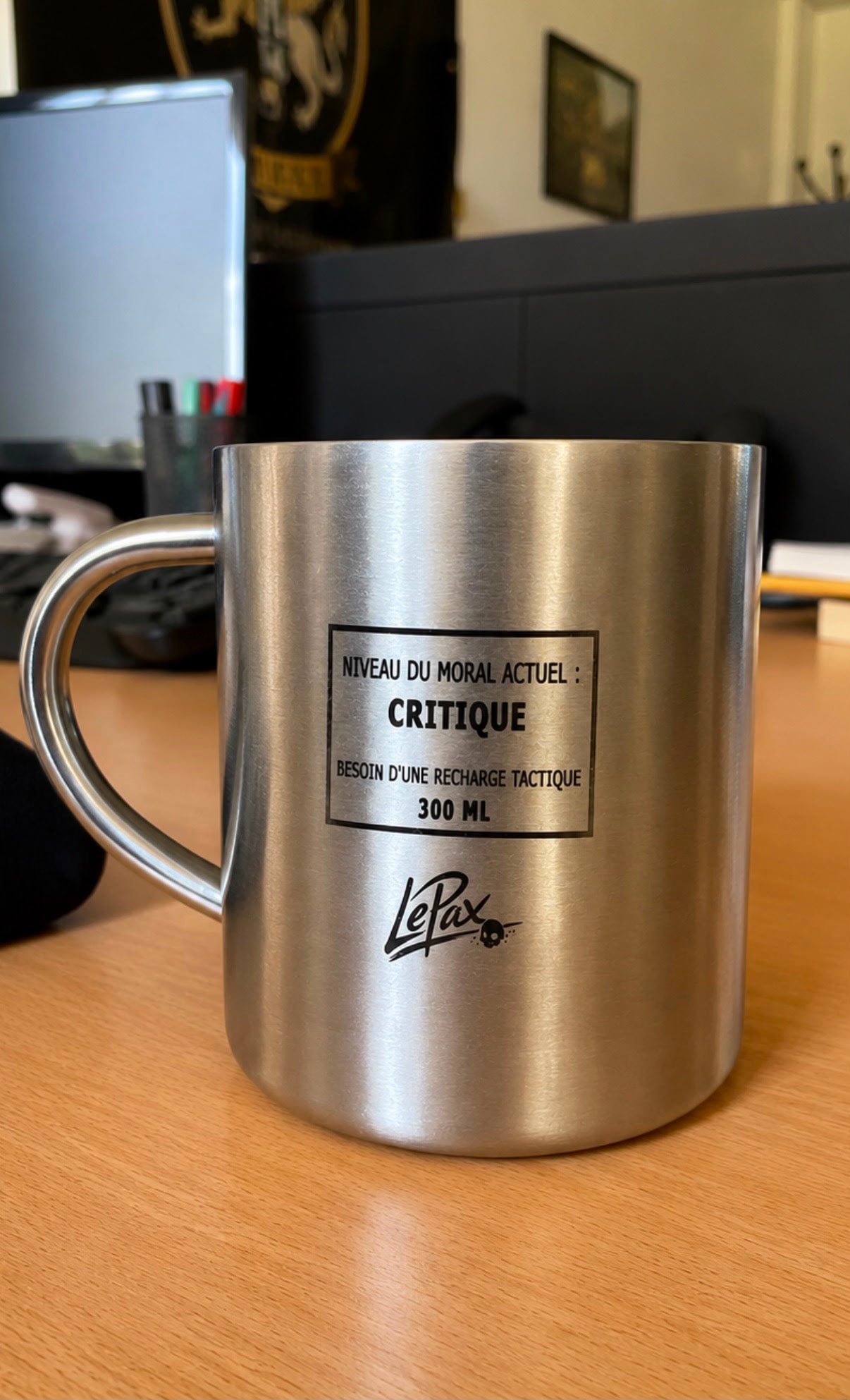 MUG INOX « MORAL CRITIQUE »